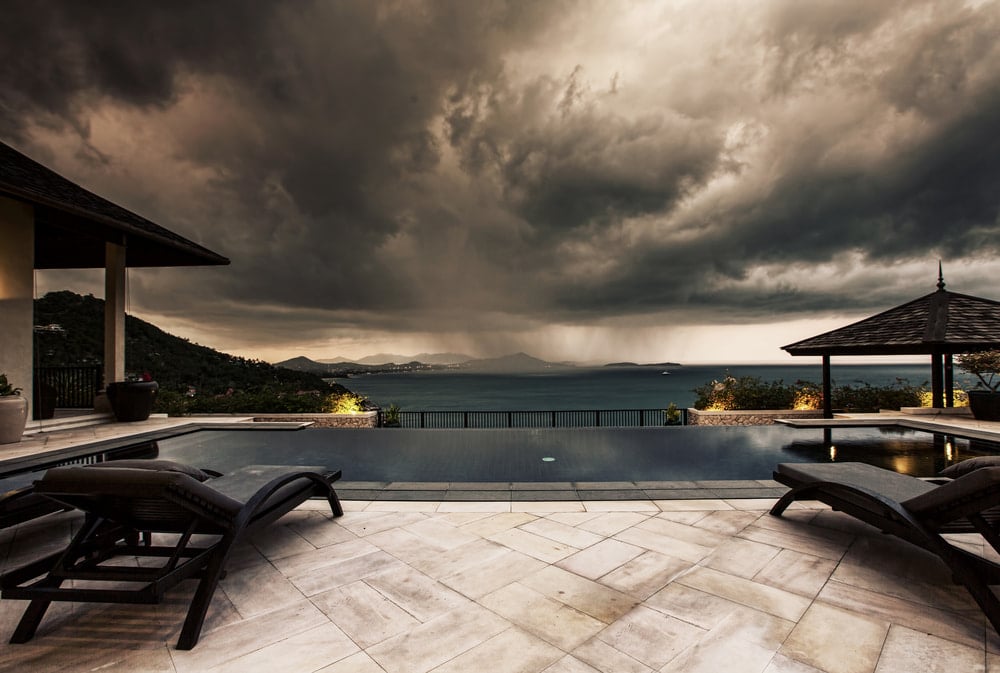 How to prep a pool for rain